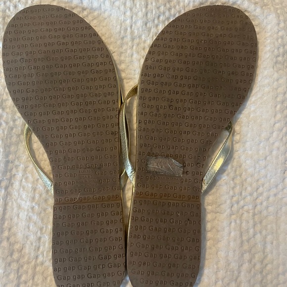 Gold Gap Flip Flops - Picture 3 of 3